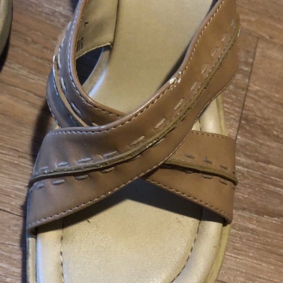 Vintage Y2K platform sandals slip on heels rose 7 - Picture 12 of 13